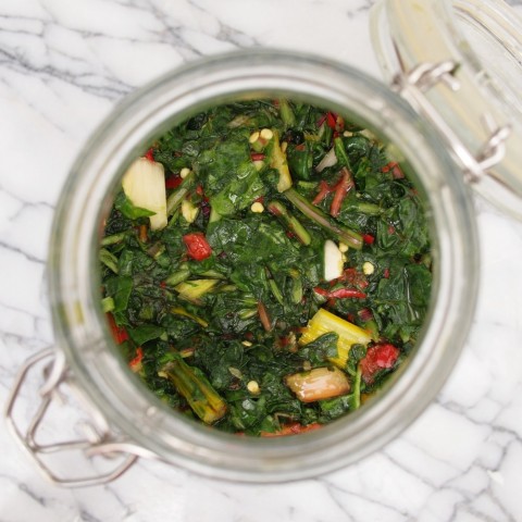 Spicy Fermented Greens