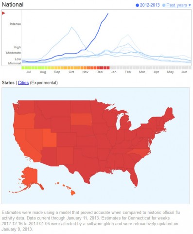 Google Flu Trends Map