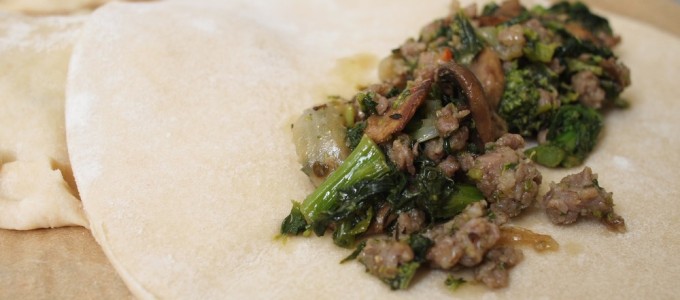 Meat Pies with Broccoli Rabe