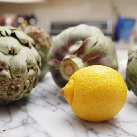 Steamed Artichokes with Garlic-Tarragon Mayonnaise