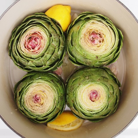 Steamed Artichokes with Garlic-Tarragon Mayonnaise