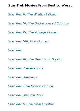 Off Topic, On Star Trek