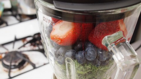 (Mostly) Vegan Green Berry Smoothie