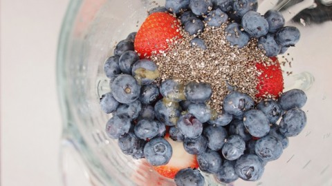 (Mostly) Vegan Green Berry Smoothie