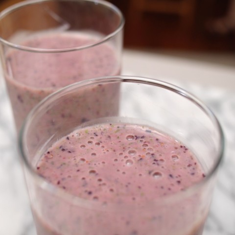 (Mostly) Vegan Green Berry Smoothie