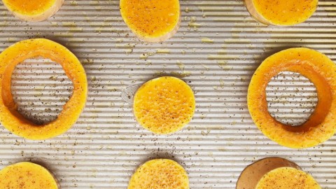 Roasted Butternut Squash Rings with Marinated Onions