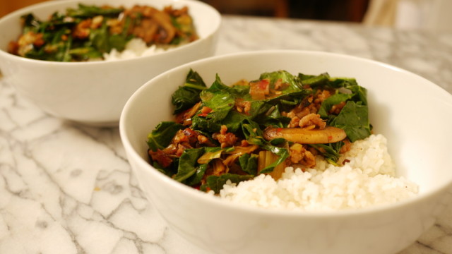 Caramelized Pork Bits with Broken Rice