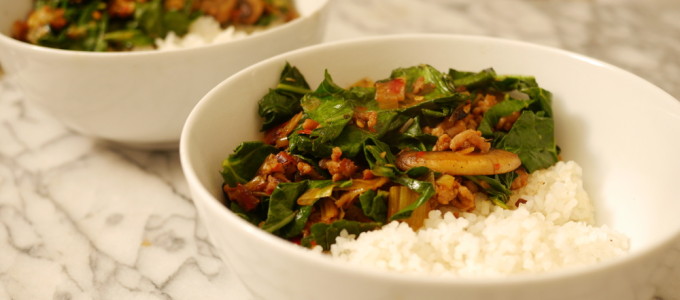 Caramelized Pork Bits with Broken Rice