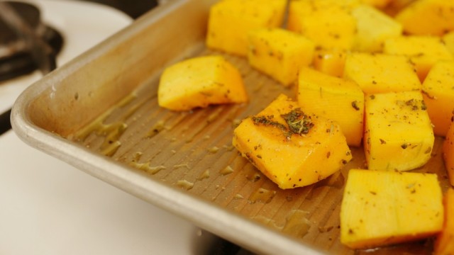Thanksgiving Thoughts: Roasted Squash with Sage and Bacon