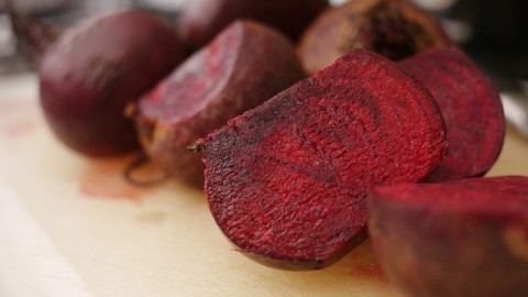 Beet Pancakes with Orange and Tarragon