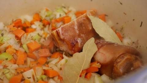 Split Pea Soup with Ham Hocks